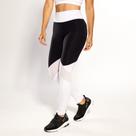 Calça Legging Poliamida Preto com Branco, TAM 38 Calça Legging Poliamida Preto com Branco, TAM 38