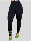 calça legging polly power com cinto, levanta bumbum, cintura alta