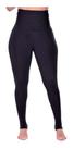 Calca legging preta com cinta e ziper