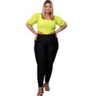 Calça Legging Preta Suplex Plus Size