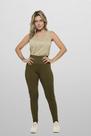 Calça Legging Suplex Cós Alto Verde Cipress - Alta Compressão e Conforto