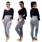 Calça Legging Suplex Poliamida Alta Compressão - CINZA MESCLA