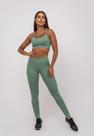 Calça Legging Suplex Poliamida Cós Assimétrico Verde Salvatore