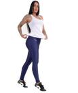 CALÇA LEGGING TRILOBAL ROSSET AZUL MARINHO 9131 Treino Academia Roupas Fitness