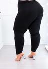 Calça leggings flanelada cintura alta Plus veste até 48