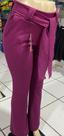 Calça lilás com cinto