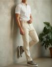 Calça Masc. Linho Refined Classic Arrow_Bege Calça Masc. Linho Refined Classic Arrow_Bege