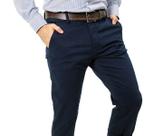 Calça Masculina Alfaiataria Sarja Com Elastano Azul Marinho Marca Luxo Calça Masculina Alfaiataria Sarja Com Elastano Azul Marinho Marca Luxo