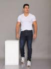 Calça masculina amaciado pistolada escuro