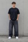 Calça Masculina Black Jeans Baggy Balão Preta Street Wear Tamanho:44 Calça Masculina Black Jeans Baggy Balão Preta Street Wear Tamanho:44