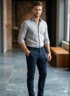 Calça Masculina Bolso Faca Casual Fit Max Denim Premium