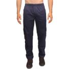 Calça Masculina Brim Sarja Cargo Elástico Cordão 5 Bolsos Serviço Trabalho