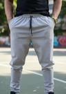 Calça Masculina Casual com Zíper na Barra e Cintura Elástica Calça Masculina Casual com Zíper na Barra e Cintura Elástica