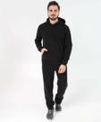 Calça Masculina Fitness Moletom Reta Bolsos MR Preto-50209 Calça Masculina Fitness Moletom Reta Bolsos MR Preto-50209