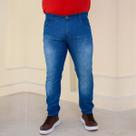 Calça Masculina Jeans Casual Pistolado Bigode Com Estilo Tradicional Plus Size