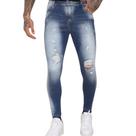 Calça Masculina Jeans Destroyed Super Skinny Curta