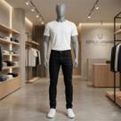 Calça Masculina Jeans Slim Preta Com Lycra Super Confortável Calça Masculina Jeans Slim Preta Com Lycra Super Confortável