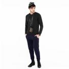Calça Masculina Moletom Básica Jogger Marinho