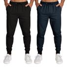 Calça Masculina Moletom Flanelada Slim Bolsos Algodão Kit 2