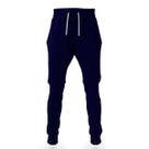Calça masculina moletom jogger fit lisa com elástico e bolso Calça masculina moletom jogger fit lisa com elástico e bolso