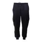 Calça Masculina Over Surf Jogger Cargo Punho Moletom Preto