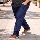 Calça Masculina Plus Size Extra Grande Jeans Algodão com Elastano Cós Híbrido Auto Ajustável