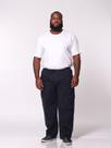 Calça Masculina Plus Size Sarja Azul Marinho