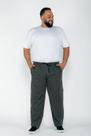 Calça Masculina Plus Size Sarja Cinza