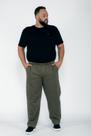 Calça Masculina Plus Size Sarja Verde