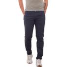 Calça Masculina Sarja Skinny Azul Marinho Tendência Casual