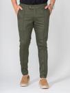 Calça Masculina Sarja Slim Premium Com Ajustador Lateral Luxo Cor:Verde MilitarTamanho:42