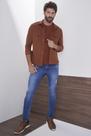 Calça masculina skinny média