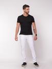 Calça masculina slim em Sarja 7901 Branca