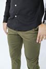 Calça Masculina Slim Fit Bolso Faca Verde Militar