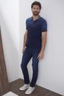 Calça masculina slim média