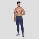 Calça Masculina Treino Com Bolsos Zíper e Punho - MESCLA MARINHO P