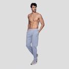 Calça Masculina Treino Com Bolsos Zíper e Punho - MESCLA MÉDIO G