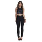 Calça Max Denim Cos Alto UP Premium Feminino - Preto