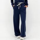 Calça Meia Loka Moletom Wide Leg Feminina