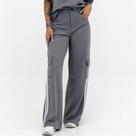 Calça Meia Loka Wide Leg Cargo em Tecido Feminina