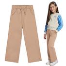 Calça Menina Cinti em Moletom Wide Leg Bege Tamanho:14