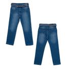Calça Menino Mania Kids Com Cinto Tradicional Jeans Escuro Tamanho:10Cor:Igual da foto