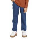 Calça Meninos Reta Jeans Elástico e Cordão Cintura Azul Navy Glinny Tamanho:12 anos