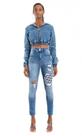 Calça milky denim labellamafia