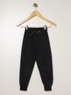 Calça Moletom Com Punho Infantil Para Menino - PRETO