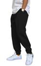 Calça moletom de verão sem felpas masculina cor cinza claro barra com punhos