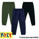 Calça Moletom Infantil 100 Algodão Punho 01 ao 16 Kyly Inverno Quentinha Quase Flanelada Confortavel