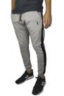 Calça Moletom Listra Lateral Mescla