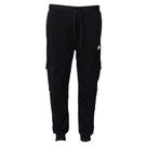 Calça Moletom Masculina Kappa Cargo Bolsos Laterais Preto