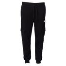 Calça Moletom Masculina Kappa Cargo Bolsos Laterais Preto